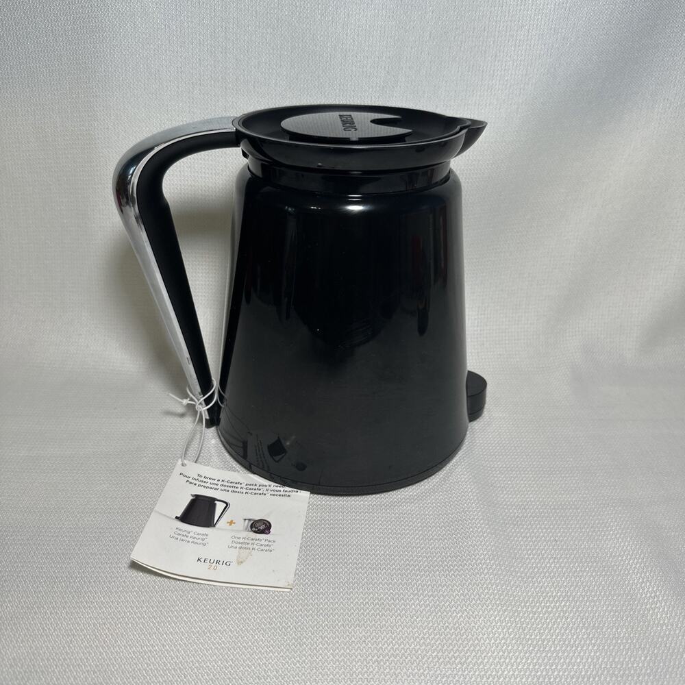 Keurig 2.0 4-Cup Coffee Carafe Pot K300 K400 K450 K500 Black Silver ~Never Used~
